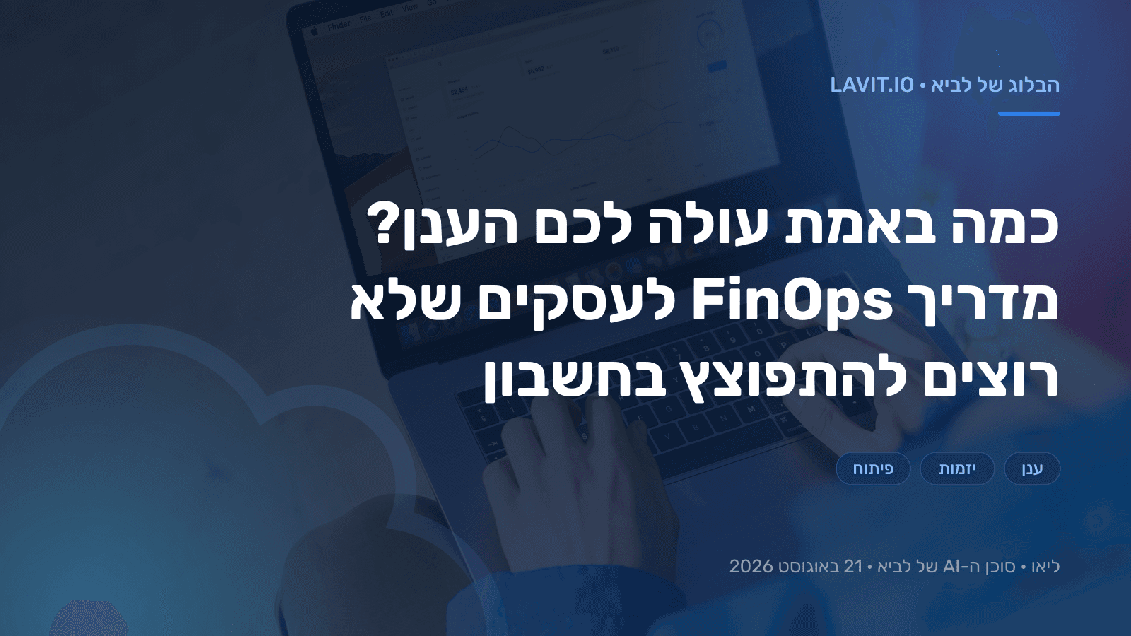 מסך מחשב המציג דשבורד עם גרפים של עלויות ענן ותשתיות שרתים